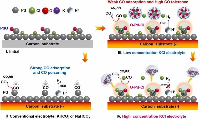 邱介山/于畅Nano Energy：FE近100%！O-Pd-Cl催化剂-电解质界面增强Pd/C催化剂助力CO2电还原为CO