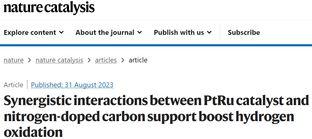 ​胡喜乐等Nature Catalysis：氢氧交换膜燃料电池新进展！