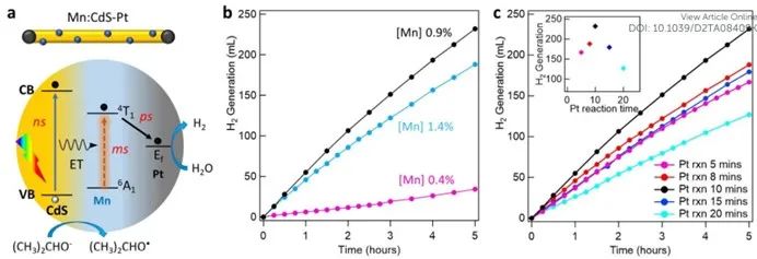 JMCA：Mn掺杂！Pt尖端！共同促进电子转移，增强催化剂的光催化产氢效率