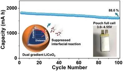 潘锋/张明建AEM: 阴阳离子双梯度表面设计稳定4.6 V高压钴酸锂正极！