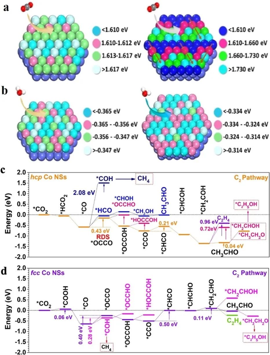 JACS：六方Co纳米片高选择性催化CO2转化为乙醛