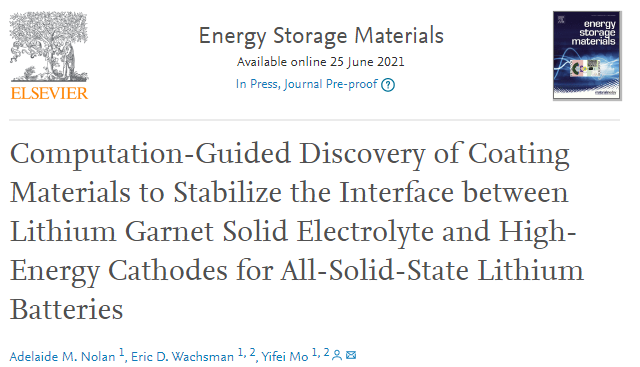 ​EnSM：计算指导发现稳定LLZO固态电解质和高能NMC正极界面的涂层材料