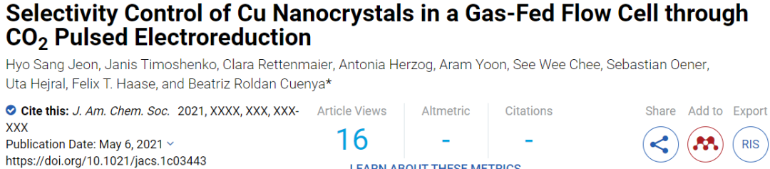 催化精选，8篇顶刊：JACS、Angew.、ACS Energy Lett.、ACS Nano及ACS Catal.