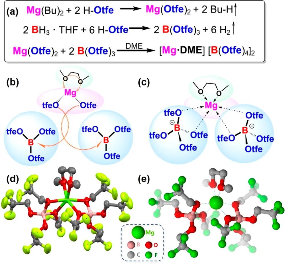 上交努丽燕娜ACS Energy Lett.：一种用于镁电池的新型Mg[B(Otfe)4]2镁盐