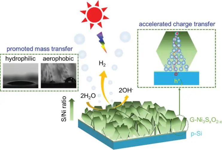 苏大沈明荣/范荣磊AEM：梯度Ni3S2层促进碱性介质中硅光电阴极的太阳能制氢