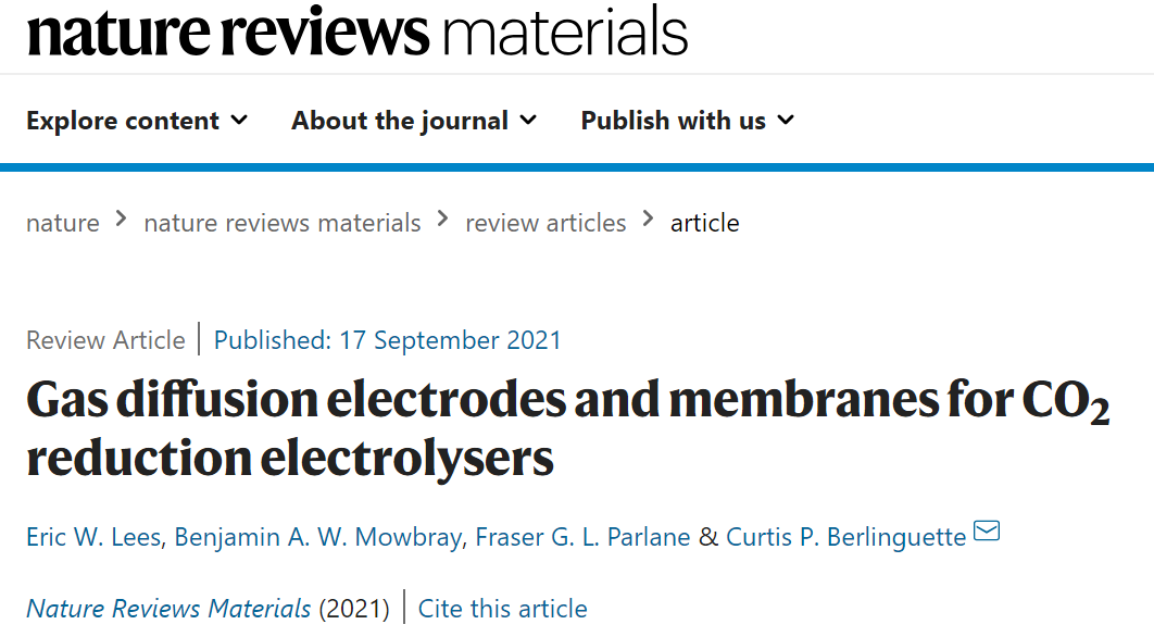 IF超过66，Nature Reviews Materials最新综述：高效CO2RR电解槽该如何设计？