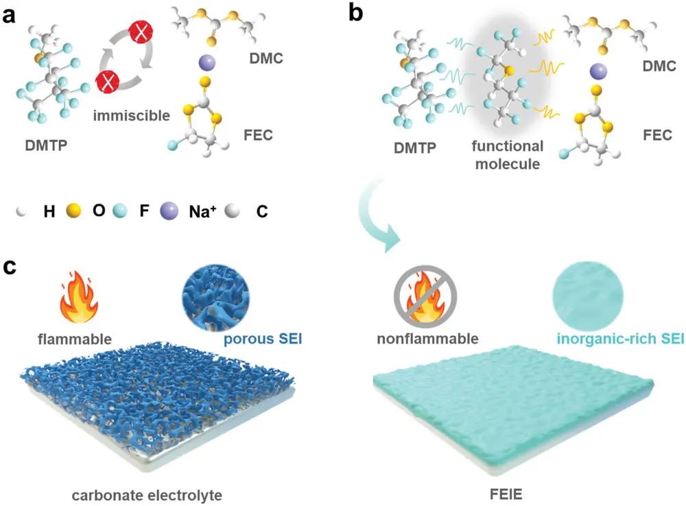 同济罗巍AFM: 通过功能分子在钠金属电池电解液中植入灭火烷基
