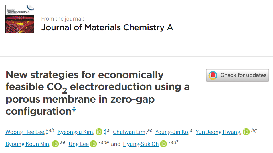 JMCA：经济可行的零间隙多孔膜助力CO2电还原新策略