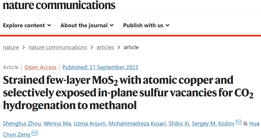 计算文献速递：Nature Catalysis、EES、JACS、Chem、EnSM、Nat. Commun.等！