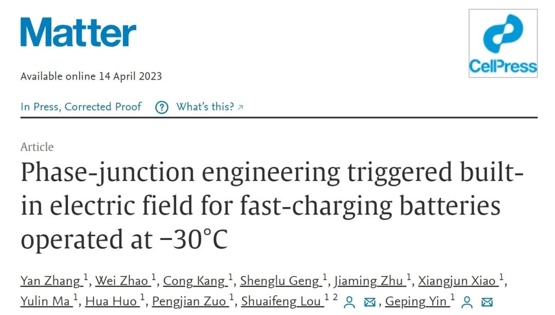 电池顶刊集锦：AM、Adv. Sci.、Angew、Matter、ACS Energy Lett.、AFM等成果！