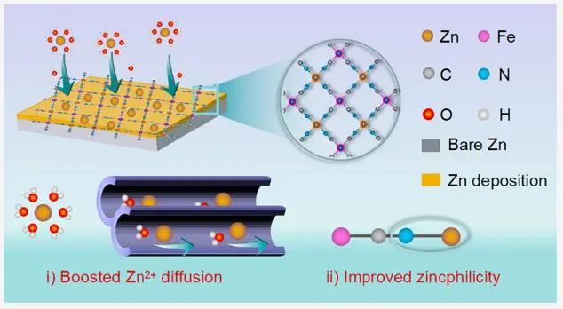 王建淦教授Nano Letters：无缝MOF界面增强Zn2+通量和沉积动力学，用于长寿命可充电锌电池