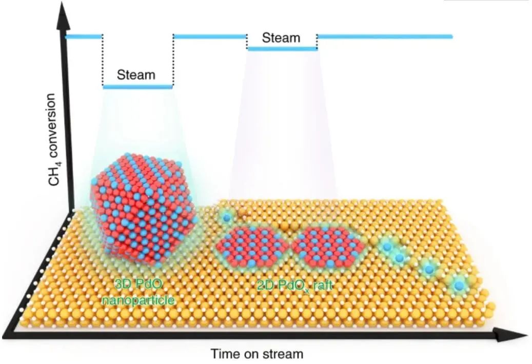 UNM/华州大/厦大Nat. Catal.：PdOx二维筏催化剂用于耐水甲烷氧化