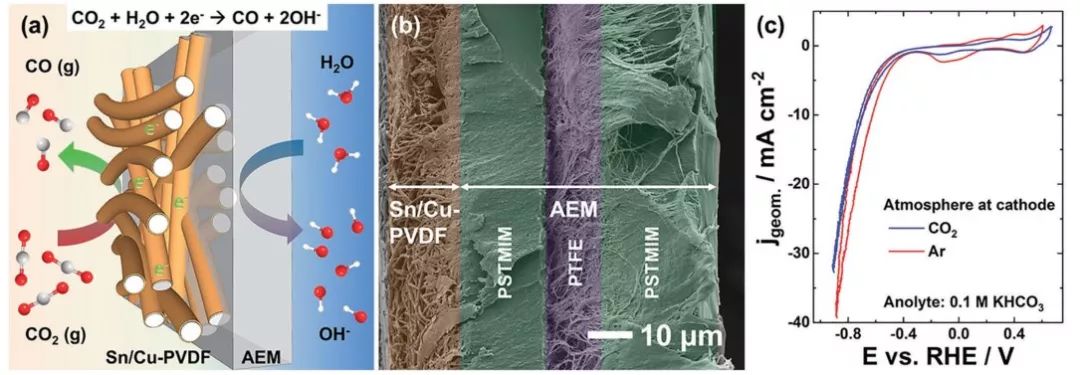 【顶刊】Advanced Energy Materials：SnCu纳米纤维气体扩散电极高效CO2RR