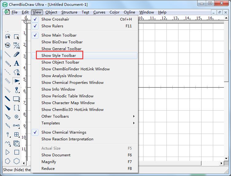 【技巧】ChemDraw画图过程中工具栏消失了怎么办？