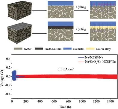 黄云辉/许恒辉/李真Small Methods: 通过SnOx/Sn薄膜改善负极/电解质界面用于高性能固态钠金属电池