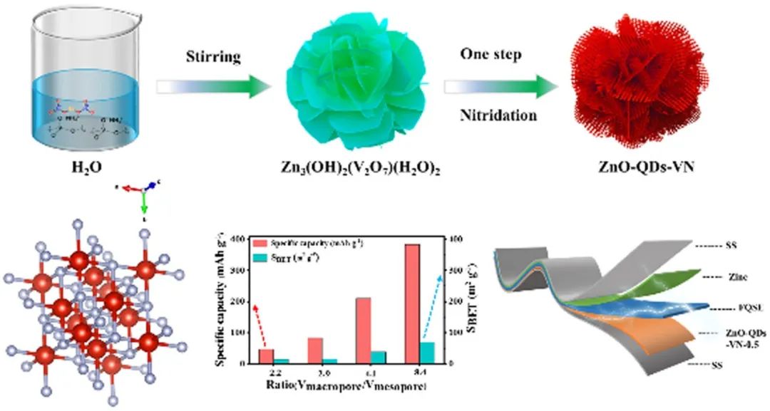 向斌Nano Energy：双组分活性ZnO量子点锚定氮化钒的工程多孔结构促进锌储存反应动力学