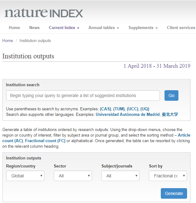 重磅！Nature指数公布，最新全球学术排名速看！