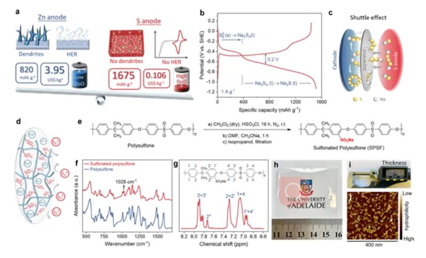 ​乔世璋AM：高可逆性硫负极用于先进水系电池
