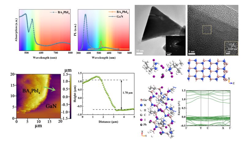 【DFT+实验】江南大学杨国峰教授：基于BA₂PbI₄/GaN异质结构的紫外-可见宽光谱光电探测器