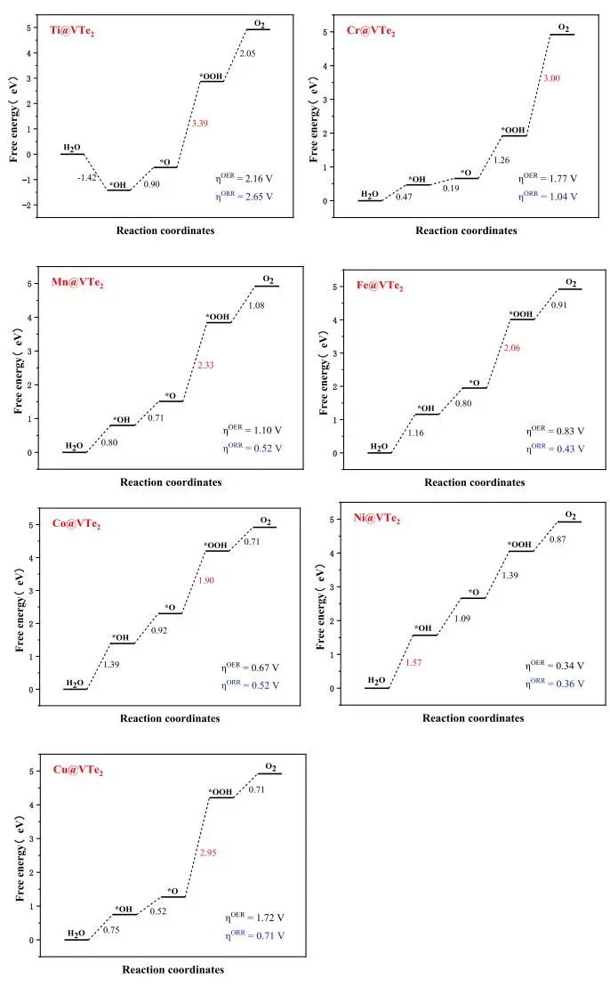 【纯计算】Appl. Surf. Sci.：过渡金属单原子锚定VTe2用于高效的整体水分裂和析氧反应