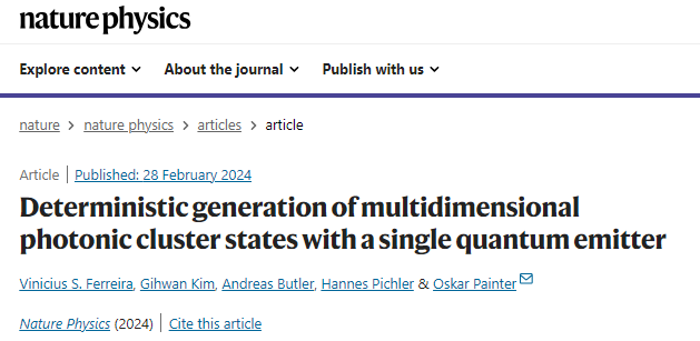 加州理工学院，最新Nature Physics！量子技术新突破！