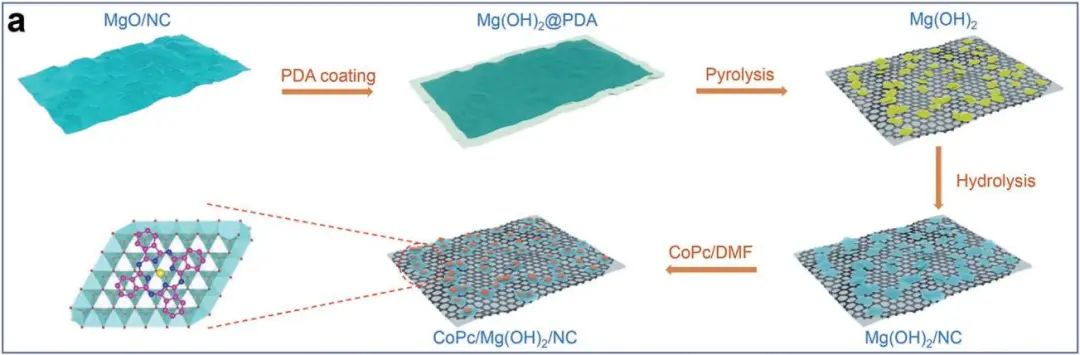 【DFT+实验】AFM：CoPc/Mg(OH)2/NC助力CO2还原