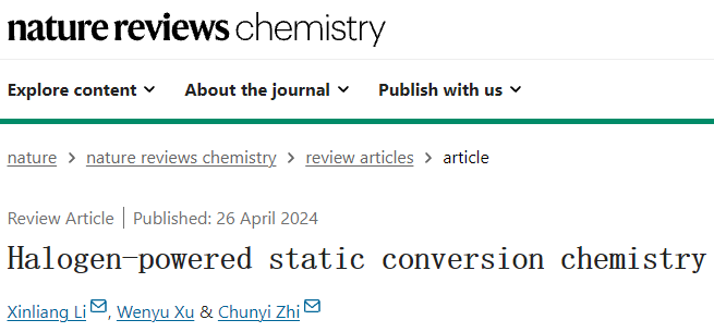 支春义/李新亮，最新Nature Reviews Chemistry！