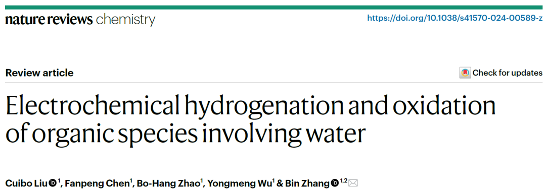 天大张兵团队，Nature Reviews Chemistry重磅综述！