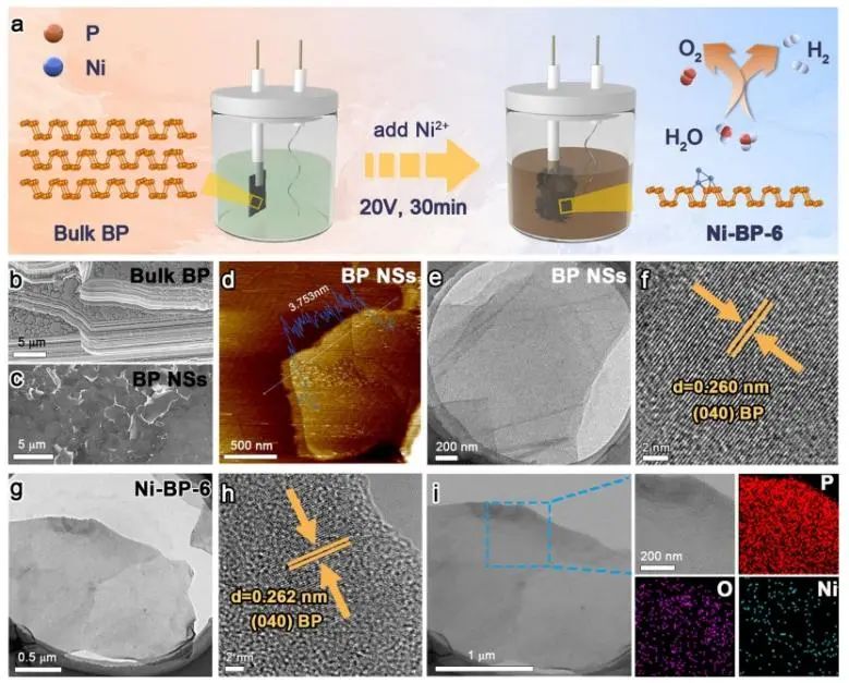 戴正飞/瞿永泉Nano-Micro Letters：低含量Ni共价键合黑磷纳米片，实现电子重分布用于高效水分解