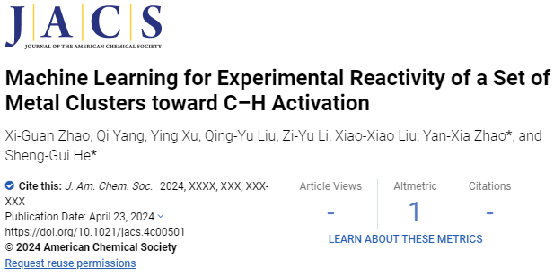 中科院化学所何圣贵/赵艳霞​，重磅JACS！