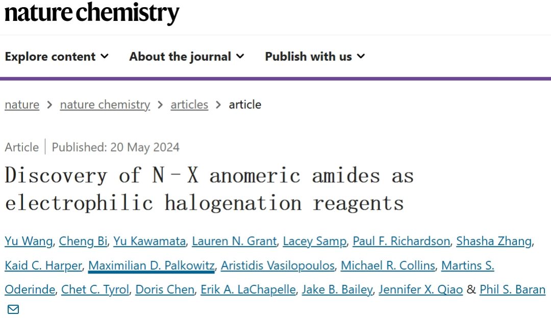 他，麦克阿瑟天才奖、Mukaiyama奖得主，有机化学公认大牛，最新Nat. Chem.！