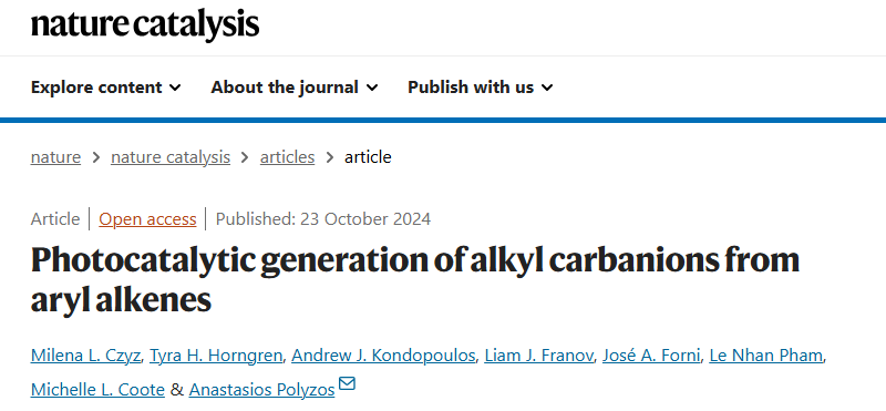 他，刚发JACS，再发Nature Catalysis！