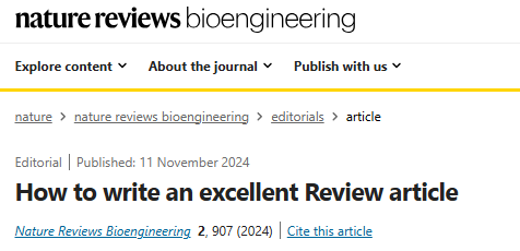 官方干货！Nature顶级综述发文：如何写好一篇“标杆级”的综述？
