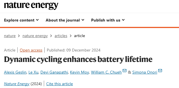 填补空白！斯坦福大学，Nature Energy！电池寿命提高38%！