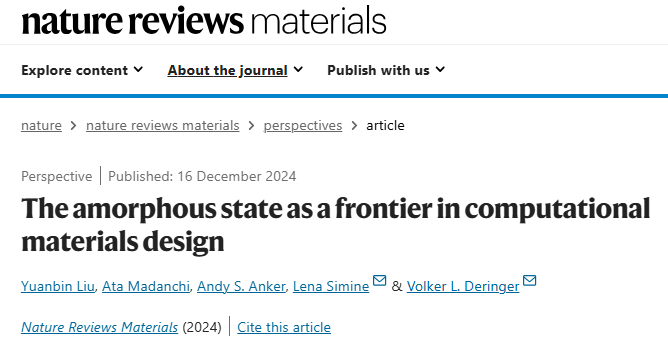 IF=79.8！牛津大学，Nature顶级综述！AI+机器学习助力设计非晶材料！