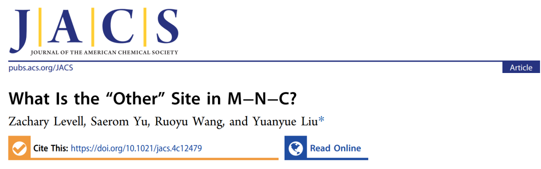 刘远越JACS：M−N−C中的“其他”催化位点？