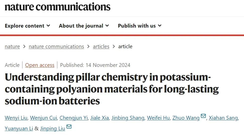 10000次！武汉理工/郑州大学，Nature子刊！